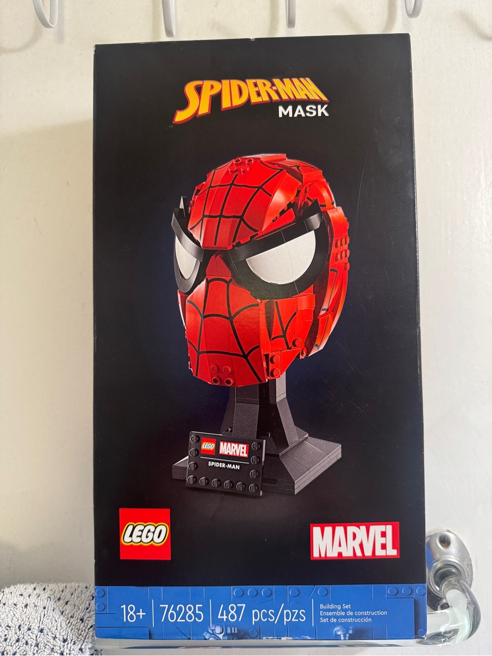 Marvel Spider-Man Red and Black Buildable Mask Display